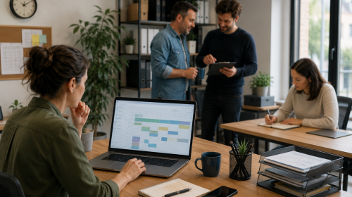 Une équipe RH en action sur les plannings